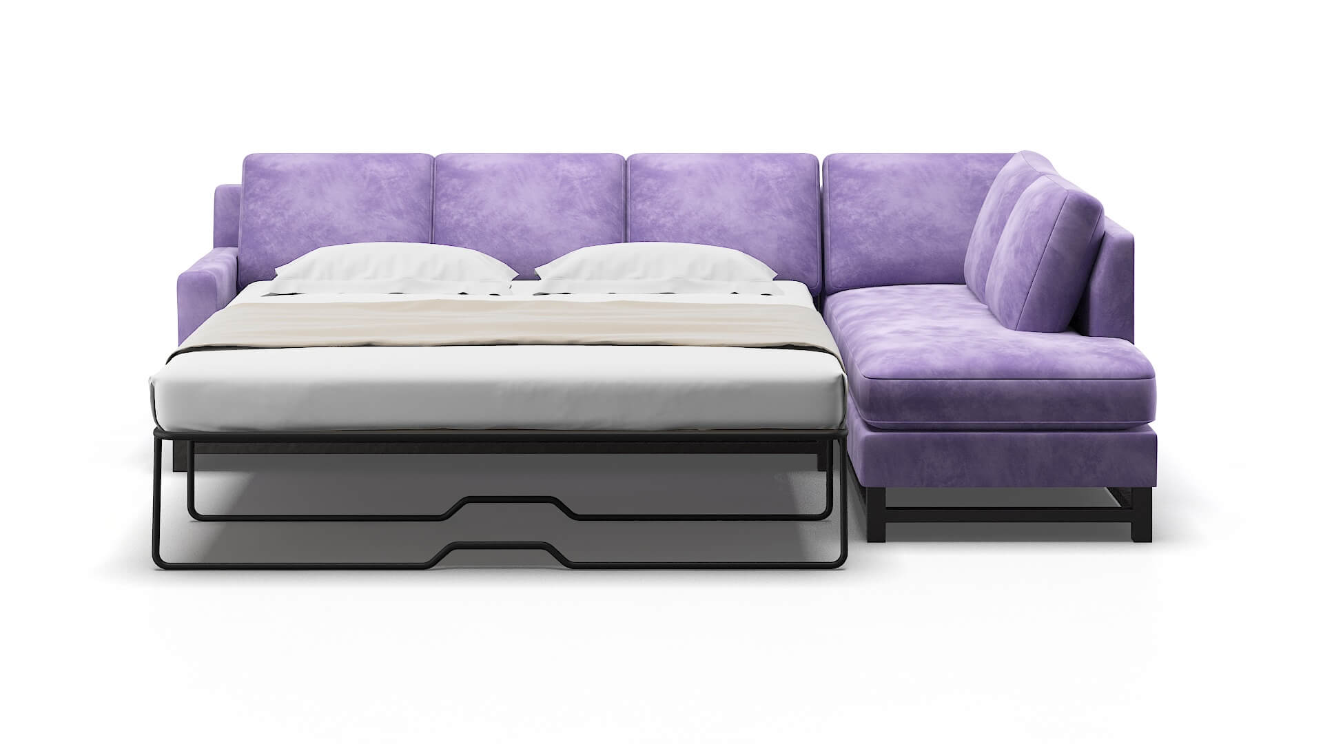 Houston Royale Lavender Panel Sleeper Espresso legs 1
