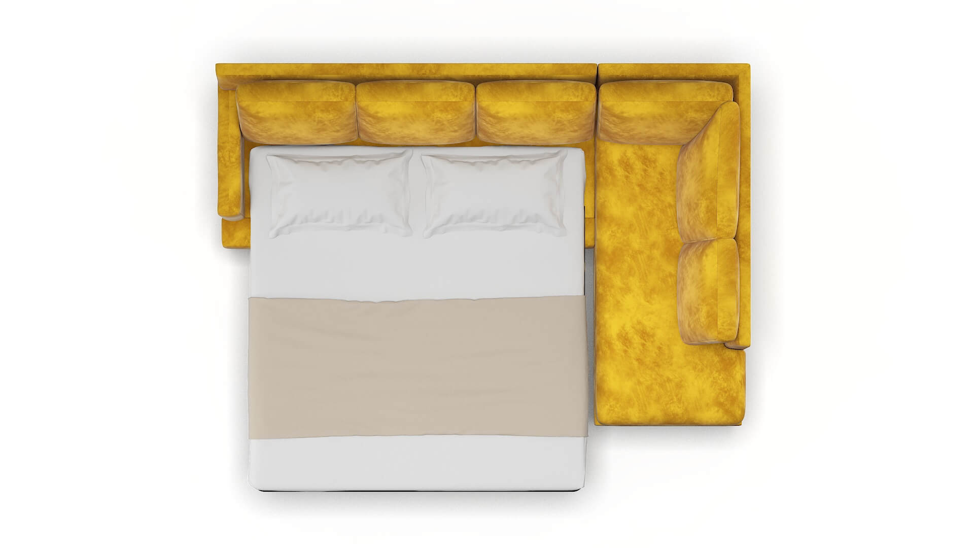 Houston Royale Marigold Panel Sleeper Espresso legs 3