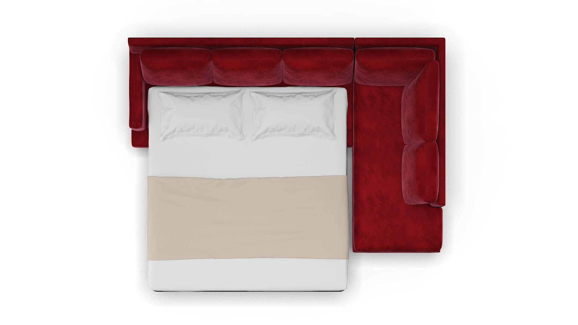 Houston Royale Ruby Panel Sleeper Espresso legs 3