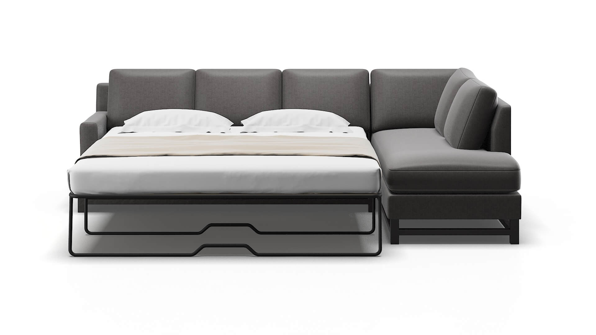 Houston Sasha Grey Panel Sleeper Espresso legs 1