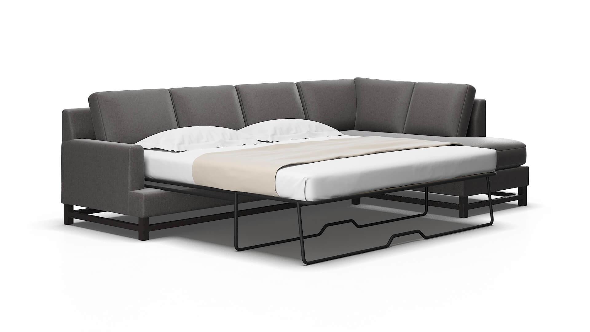 Houston Sasha grey Panel sleeper Espresso Legs  2
