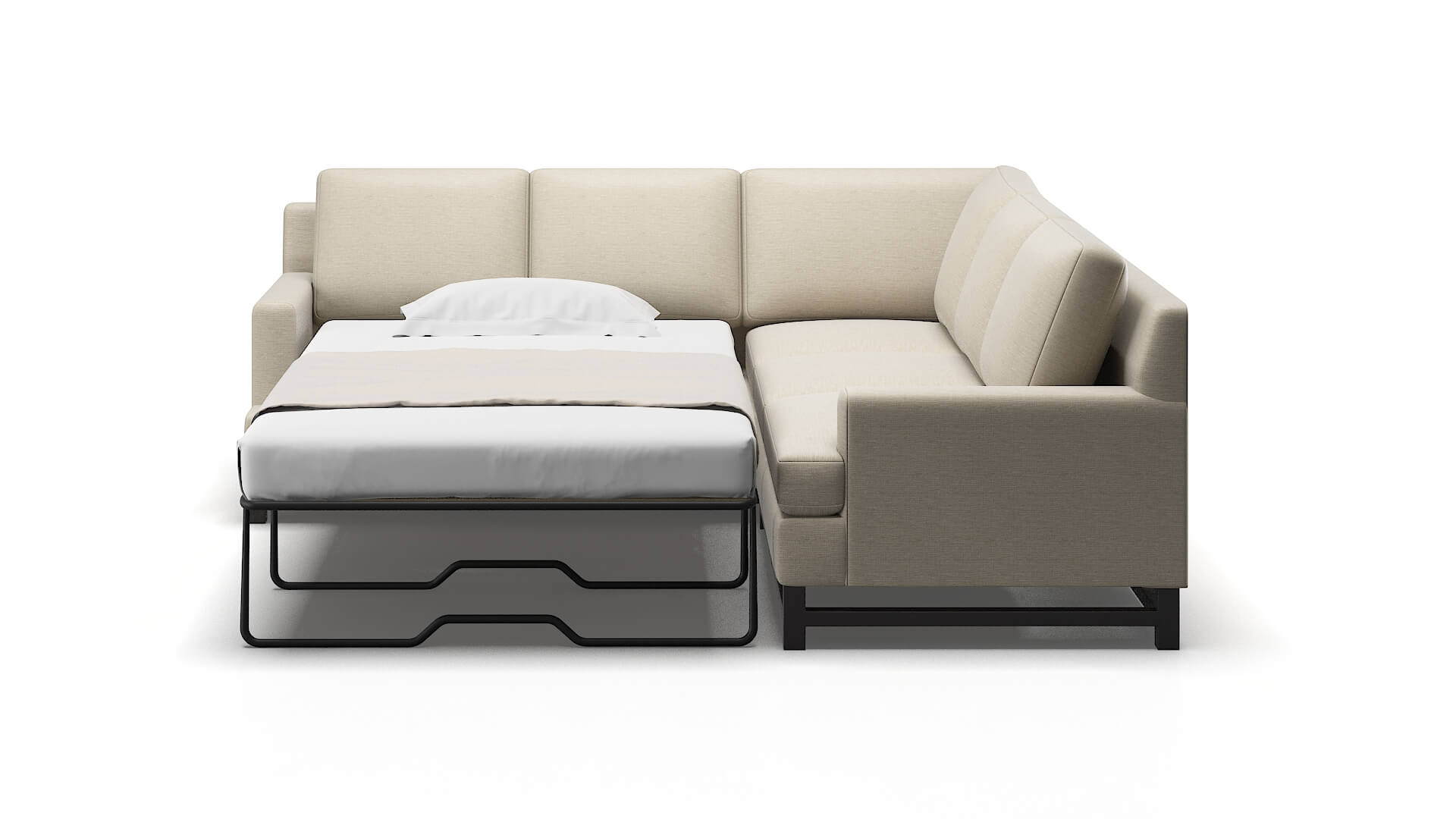 Houston Sosoftness 72 Sectional Sleeper Espresso legs 1