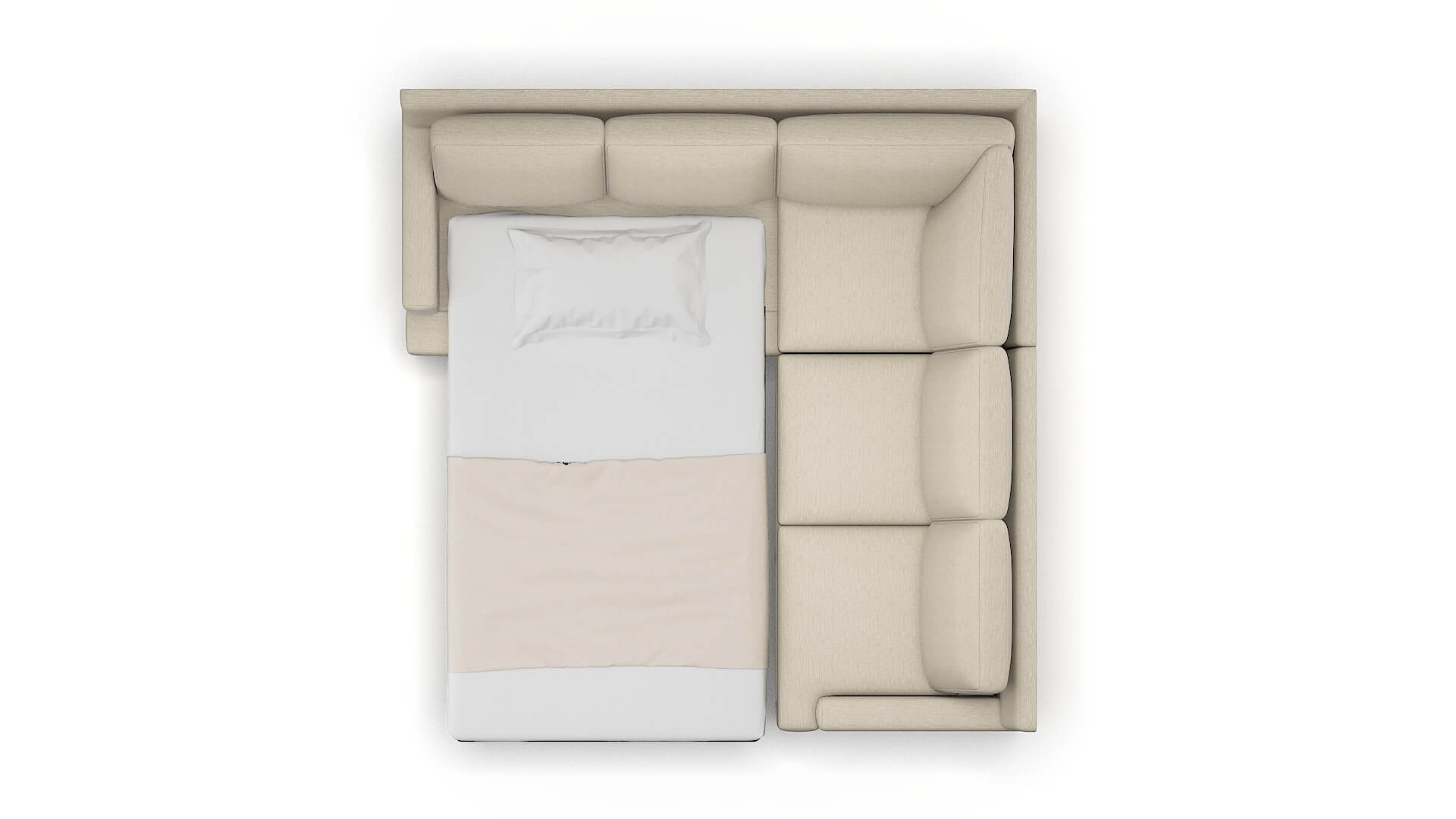 Houston Sosoftness 72 Sectional Sleeper Espresso legs 3