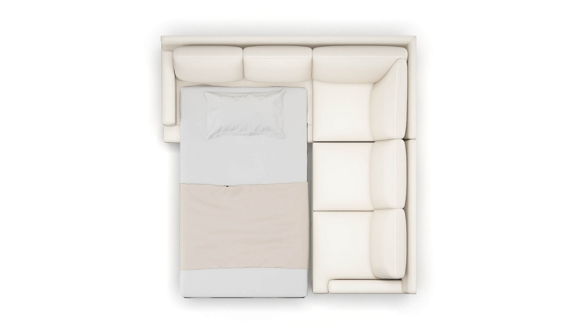 Houston Urban_d Snow Sectional Sleeper Espresso legs 3