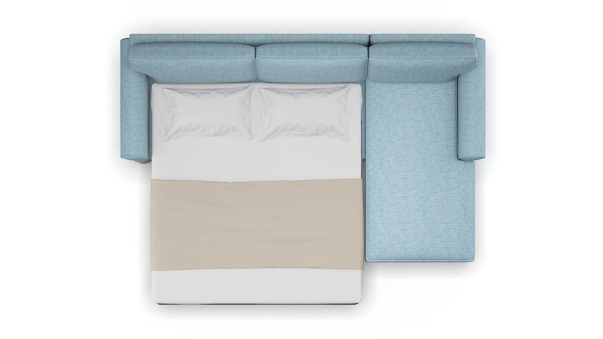 Isabel Atlas Turquoise Panel Sleeper Espresso legs 3