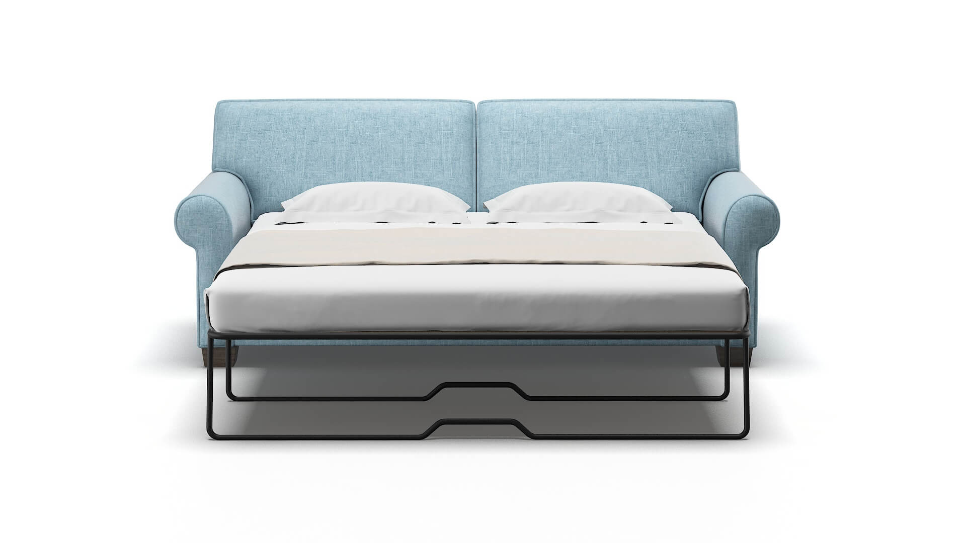 Isabel Atlas Turquoise Sofa Sleeper Espresso legs 1