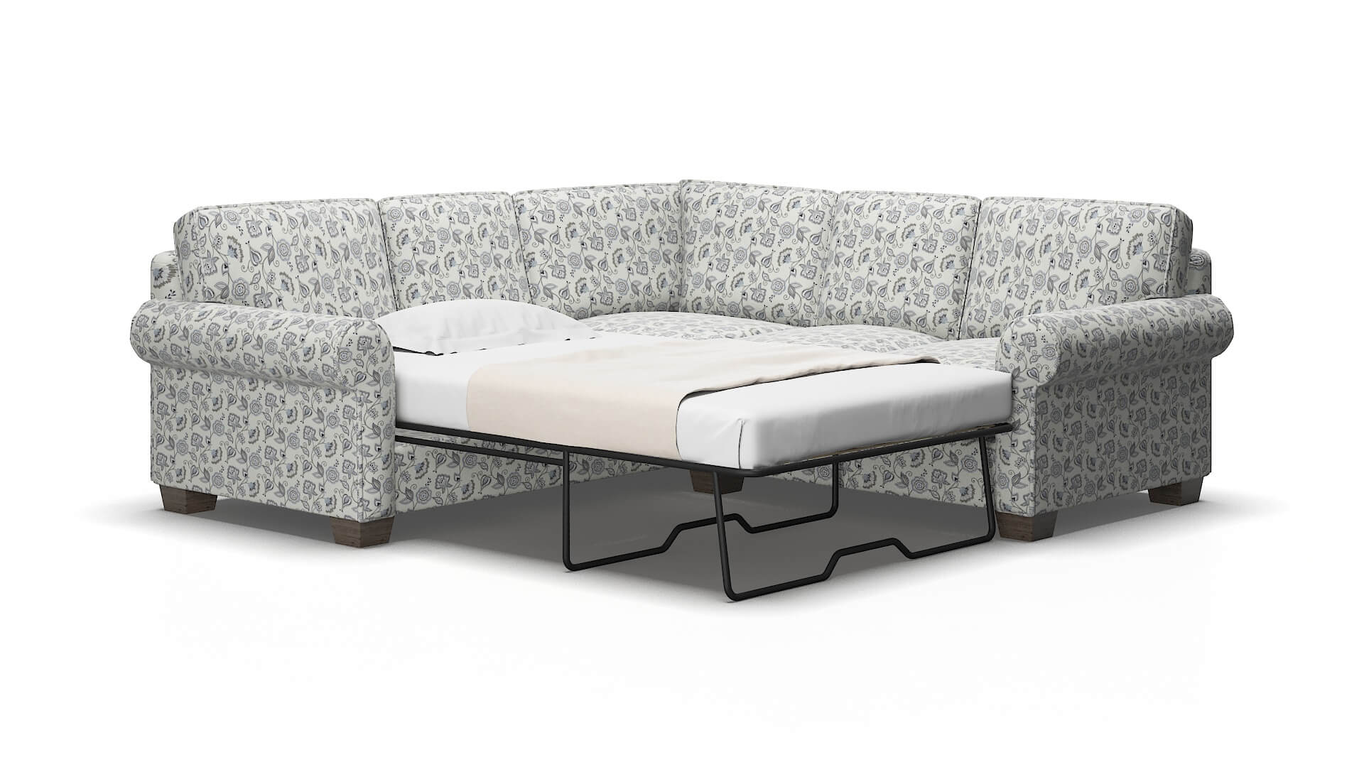 Isabel Avignon Sky Sectional Sleeper Espresso legs 2
