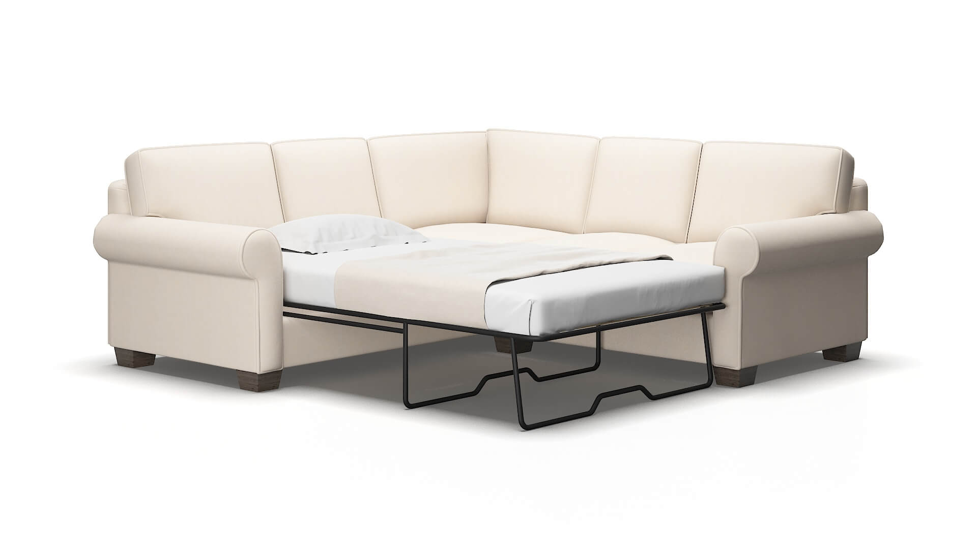 Isabel Bella buckwheat Sectional sleeper Espresso Legs  2