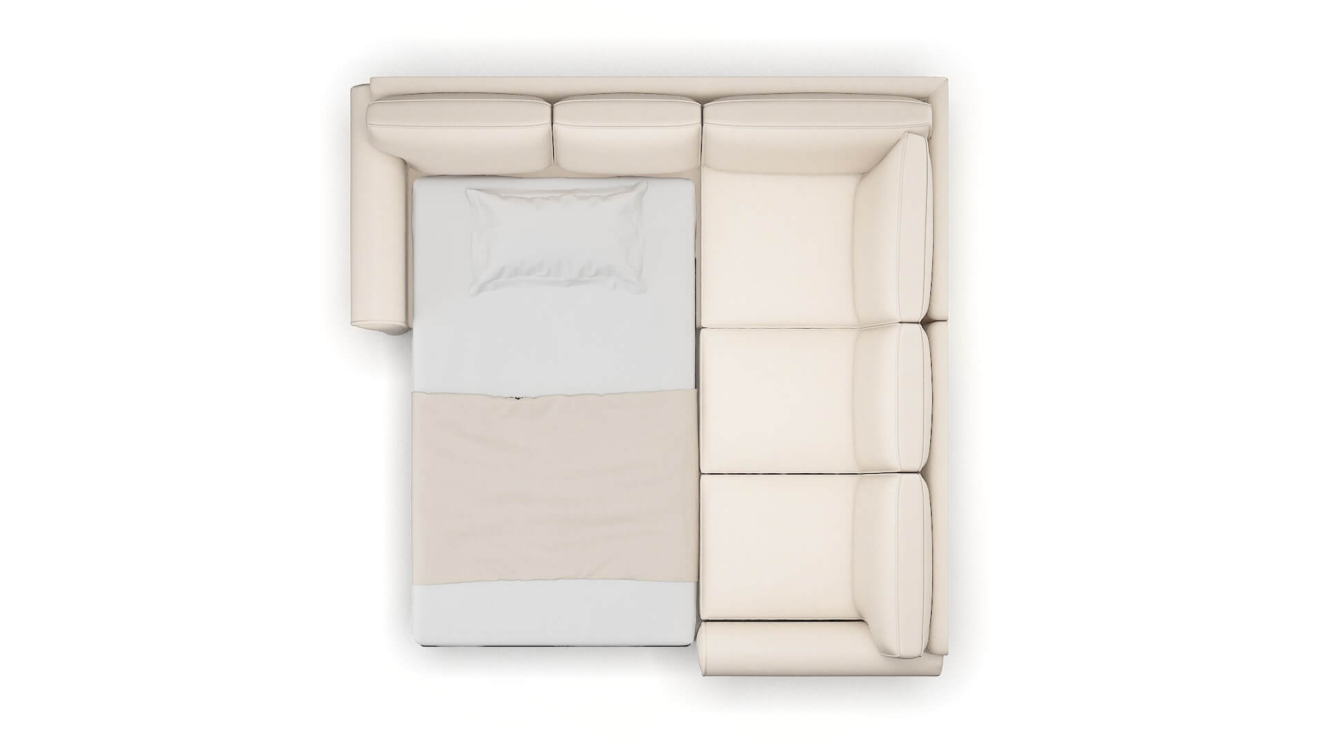 Isabel Bella Buckwheat Sectional Sleeper Espresso legs 3