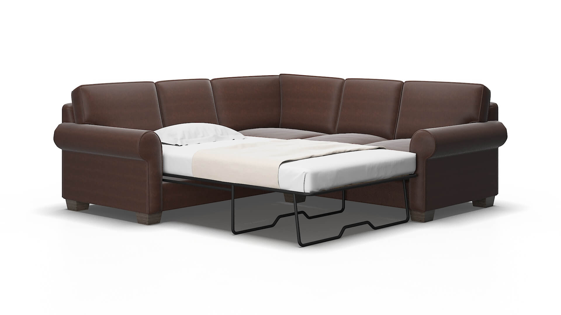 Isabel Bella espresso Sectional sleeper Espresso Legs  2