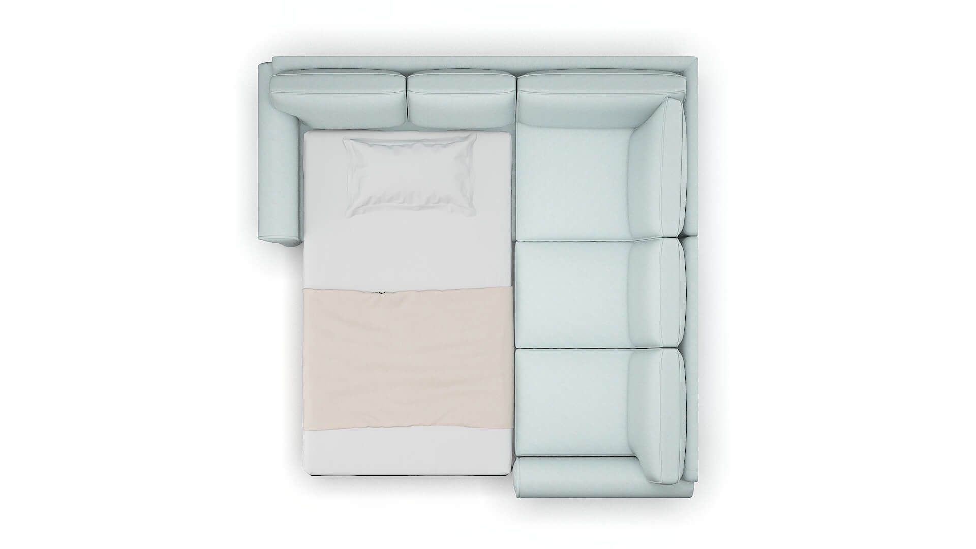 Isabel Bella Skylight Sectional Sleeper Espresso legs 3