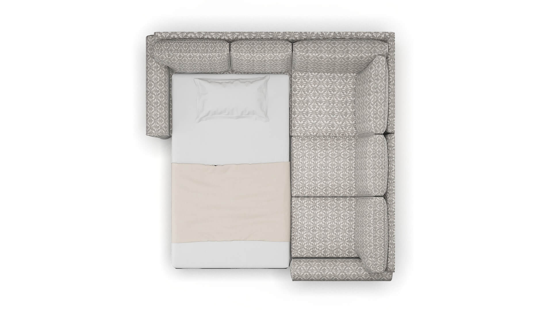 Isabel Bergamo Dove Sectional Sleeper Espresso legs 3