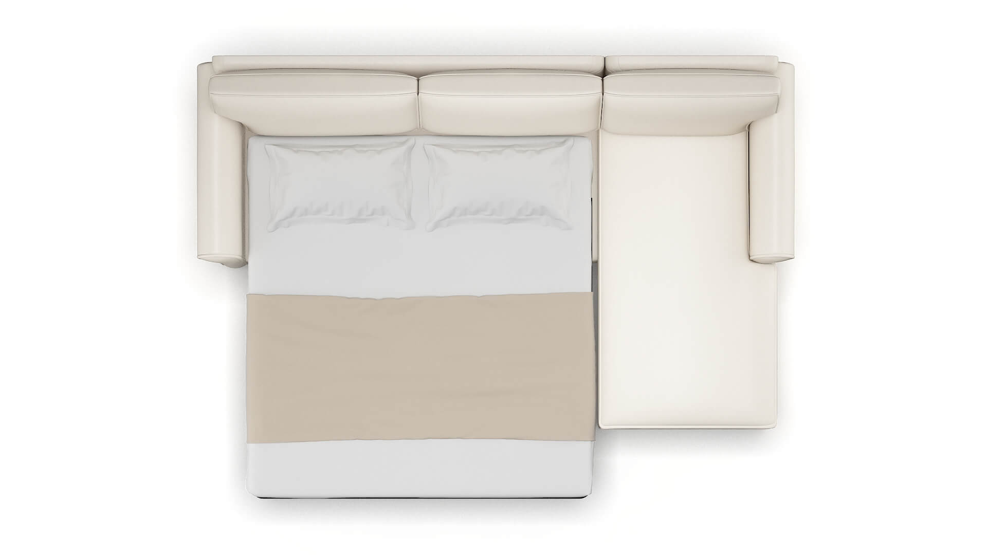 Isabel Blanche Milky Panel Sleeper Espresso legs 3