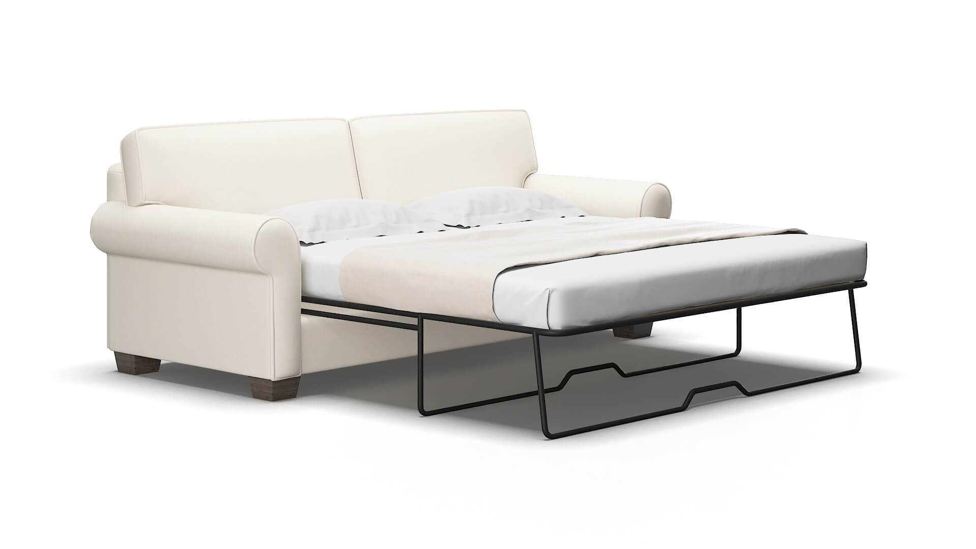 Isabel Blanche Milky Sofa Sleeper Espresso legs 2