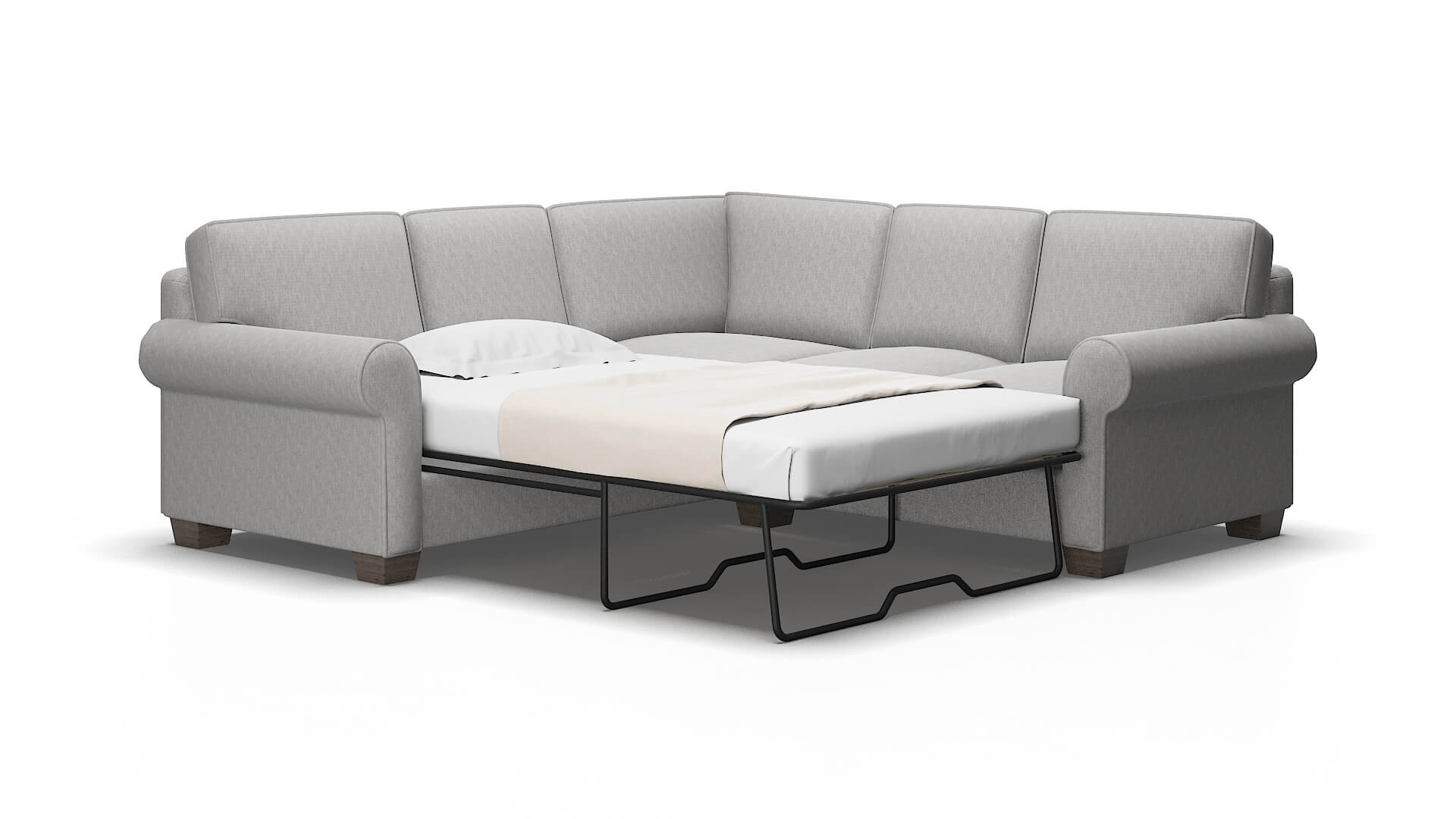 Isabel Bungalow graphite Sectional sleeper Espresso Legs  2