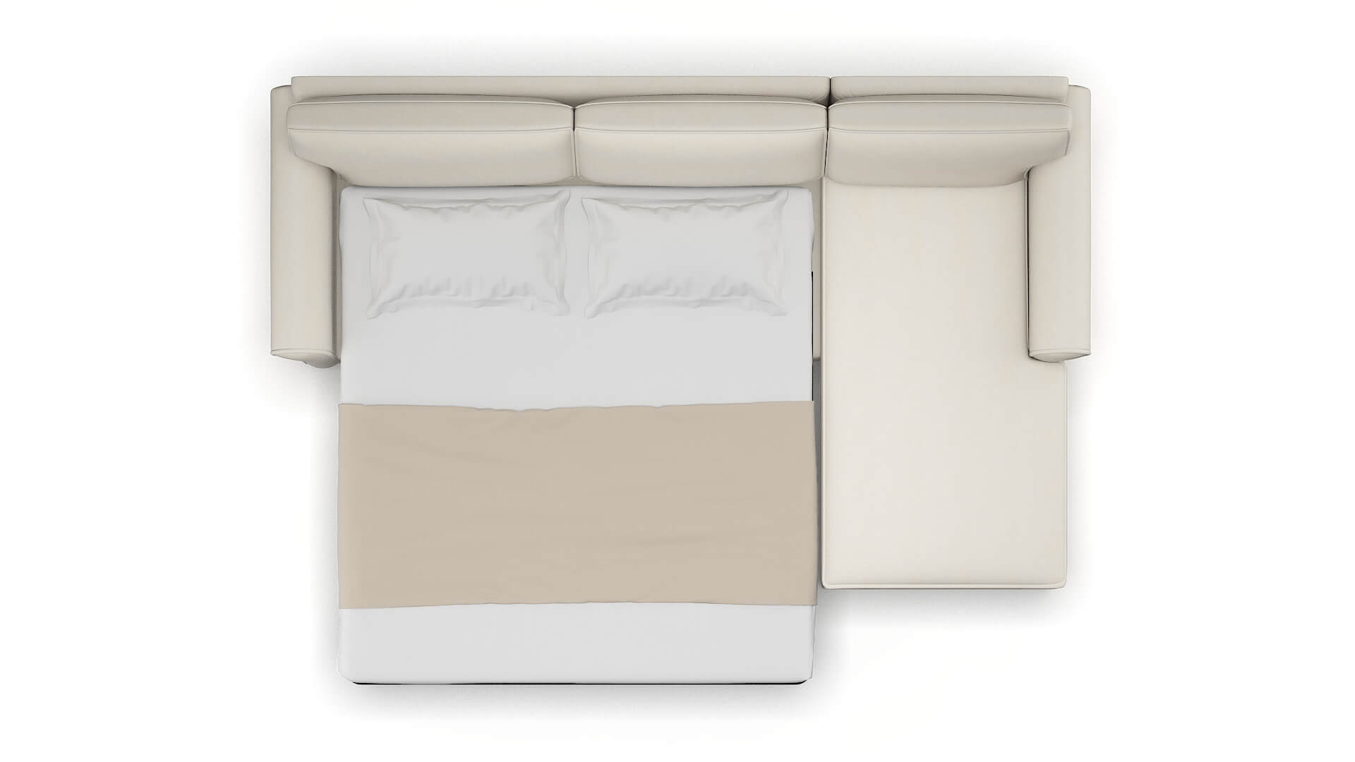 Isabel Bungalow Ivory Panel Sleeper Espresso legs 3