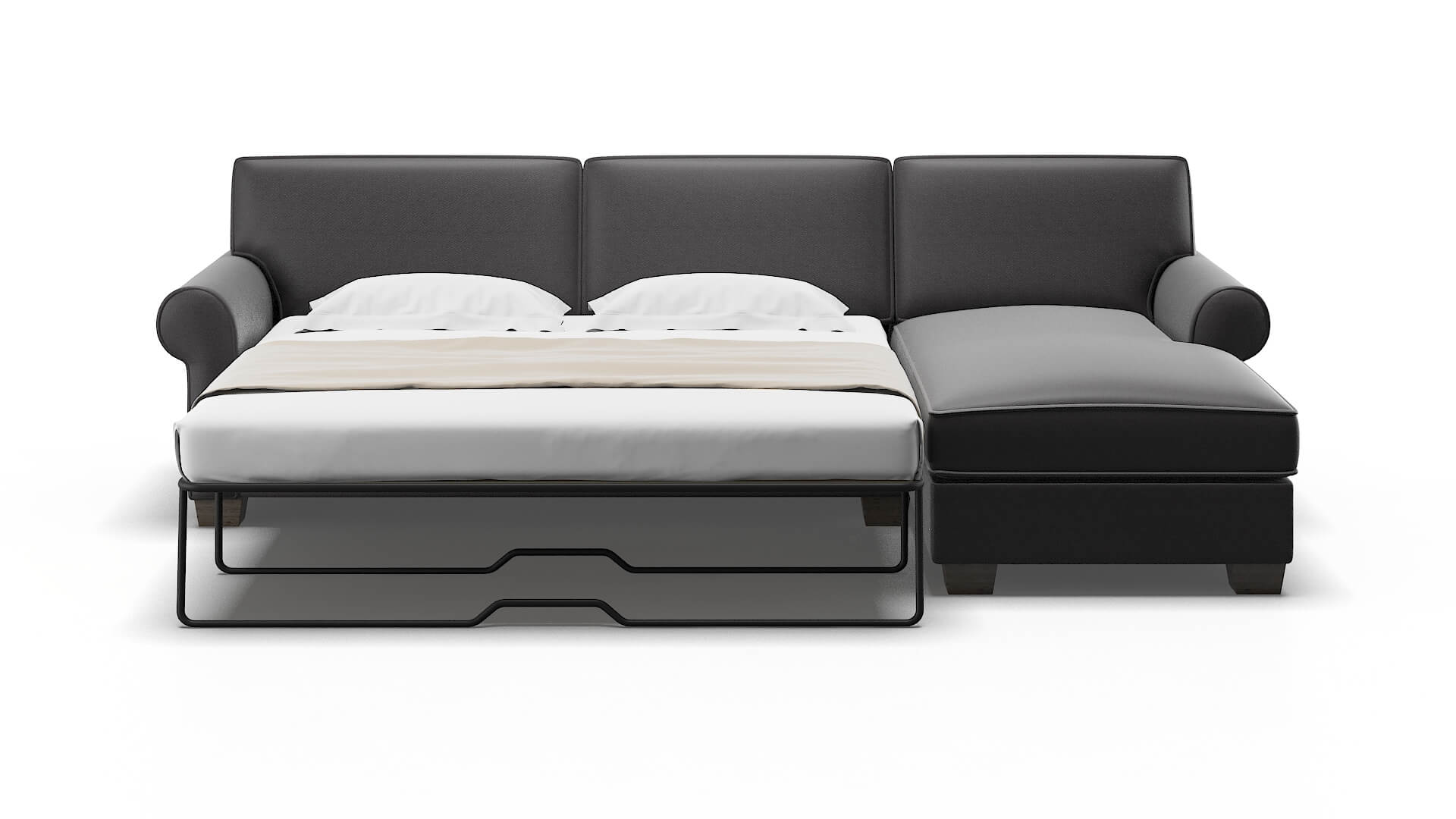 Isabel Catalina Charcoal Panel Sleeper Espresso legs 1
