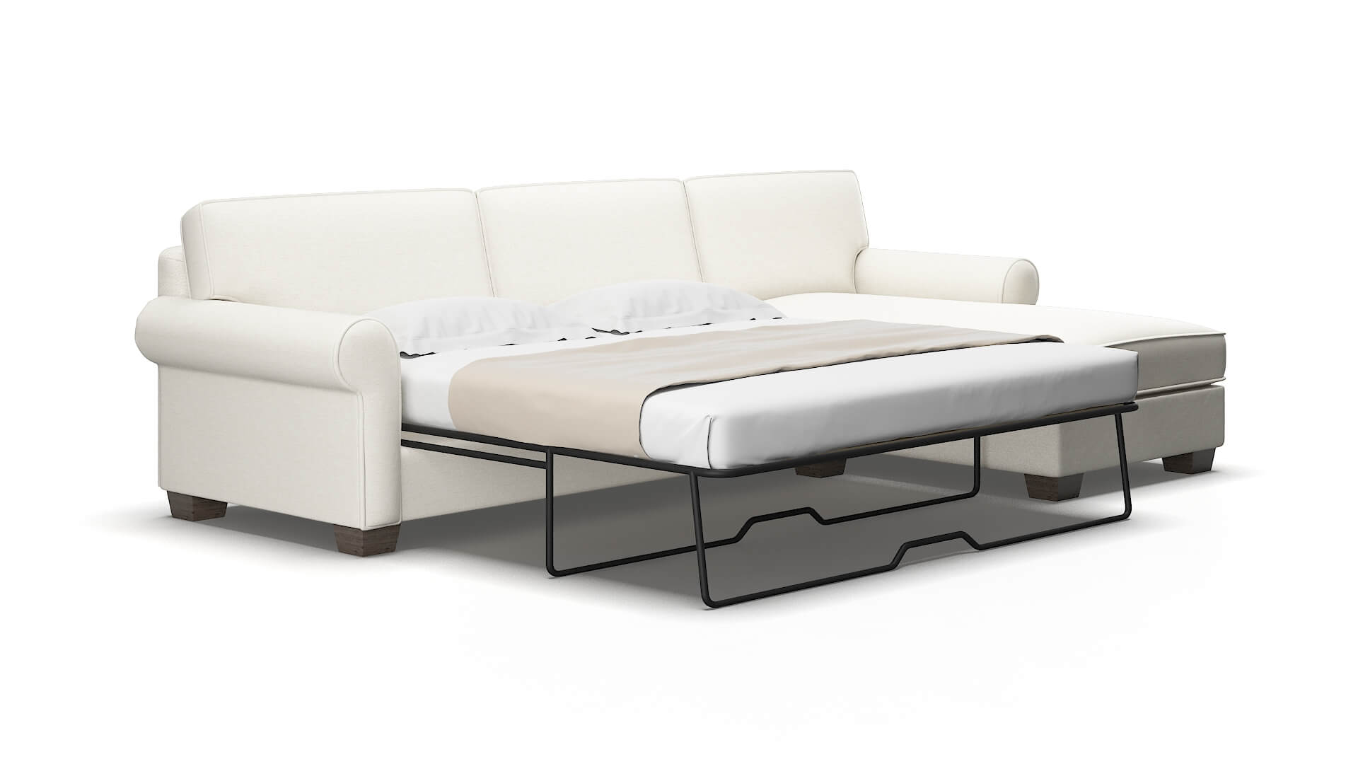 Isabel Catalina Ivory Panel Sleeper espresso legs 2