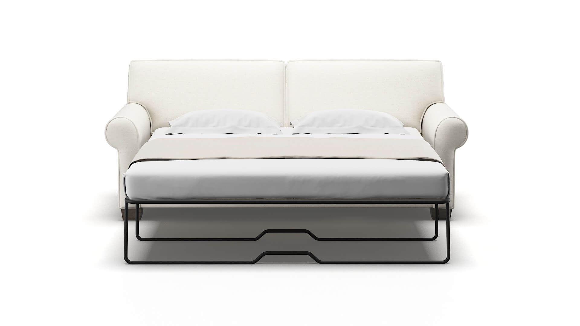 Isabel Catalina Ivory Sofa Sleeper Espresso legs 1