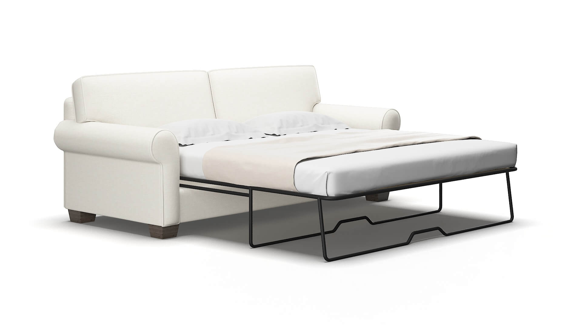 Isabel Catalina Ivory Sofa Sleeper Espresso legs 2