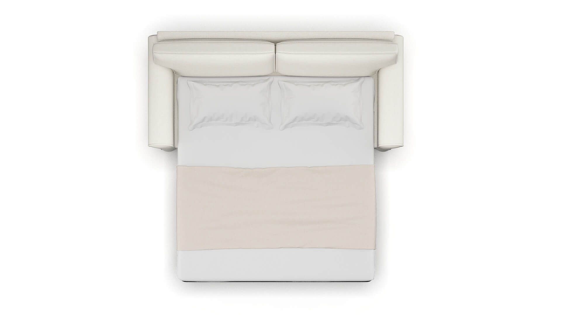 Isabel Catalina Ivory Sofa Sleeper Espresso legs 3
