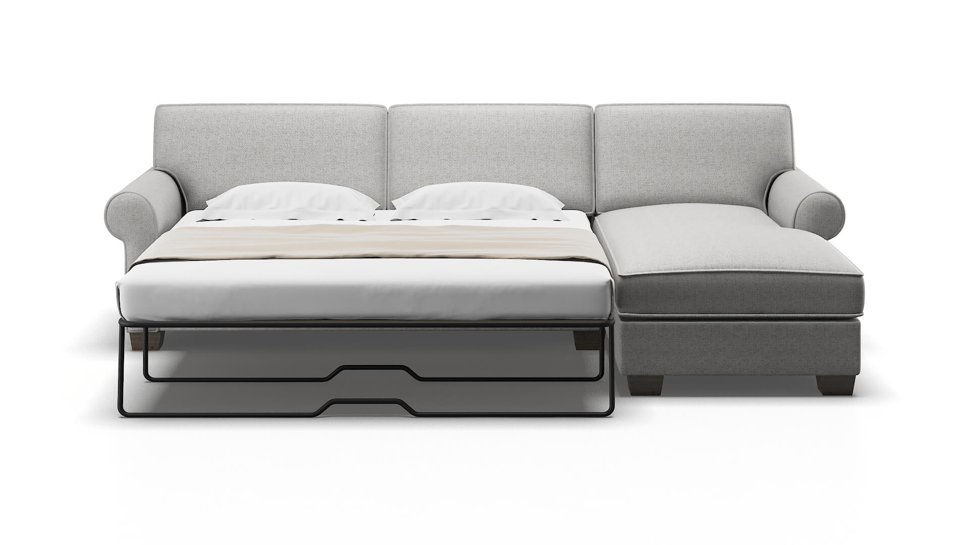 Isabel Catalina Silver Panel Sleeper Espresso legs 1