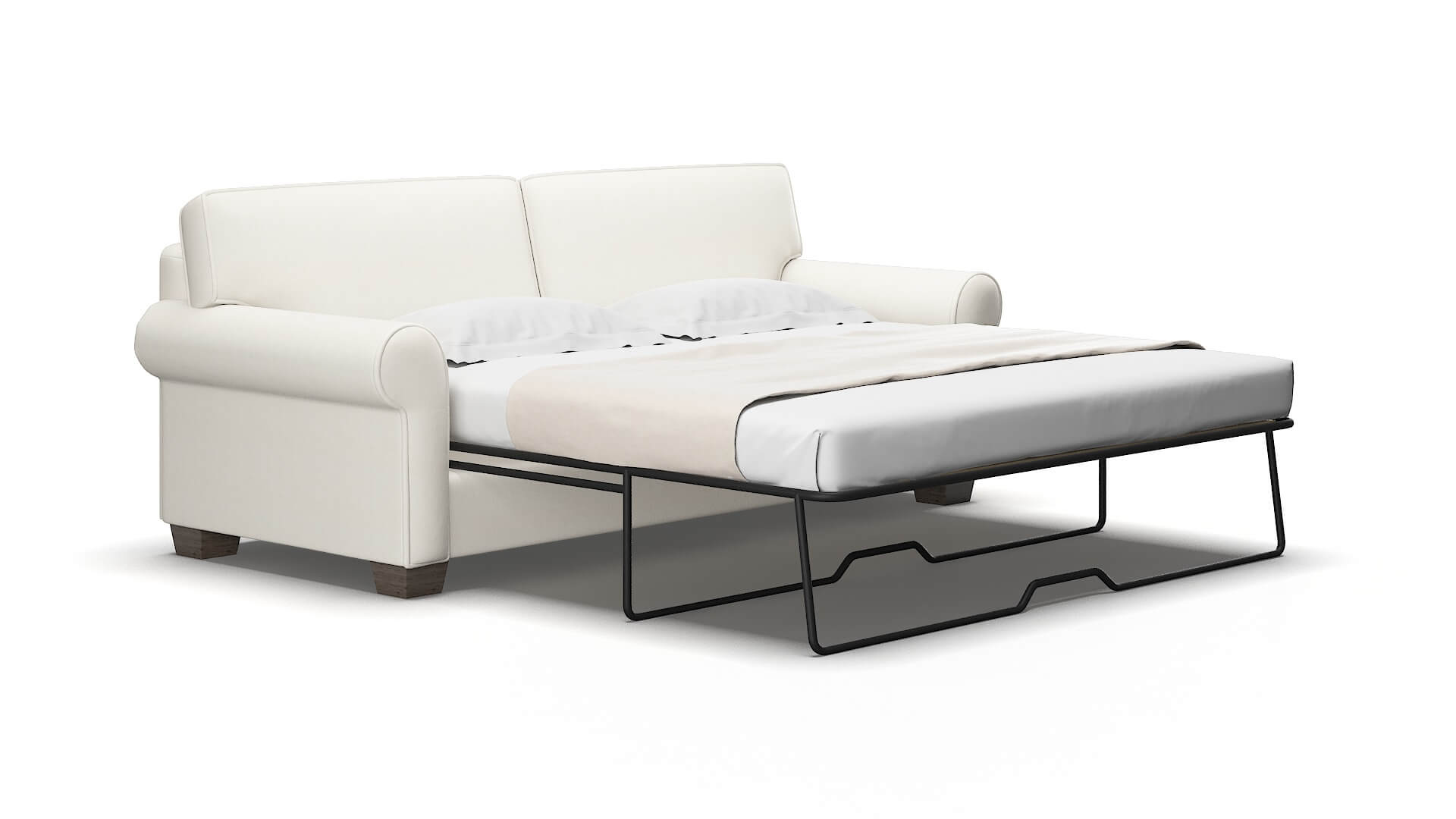 Isabel Cosmo ivory Sofa sleeper Espresso Legs  2