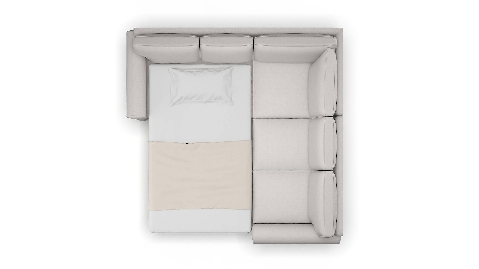 Isabel Cosmo Silver Sectional Sleeper Espresso legs 3