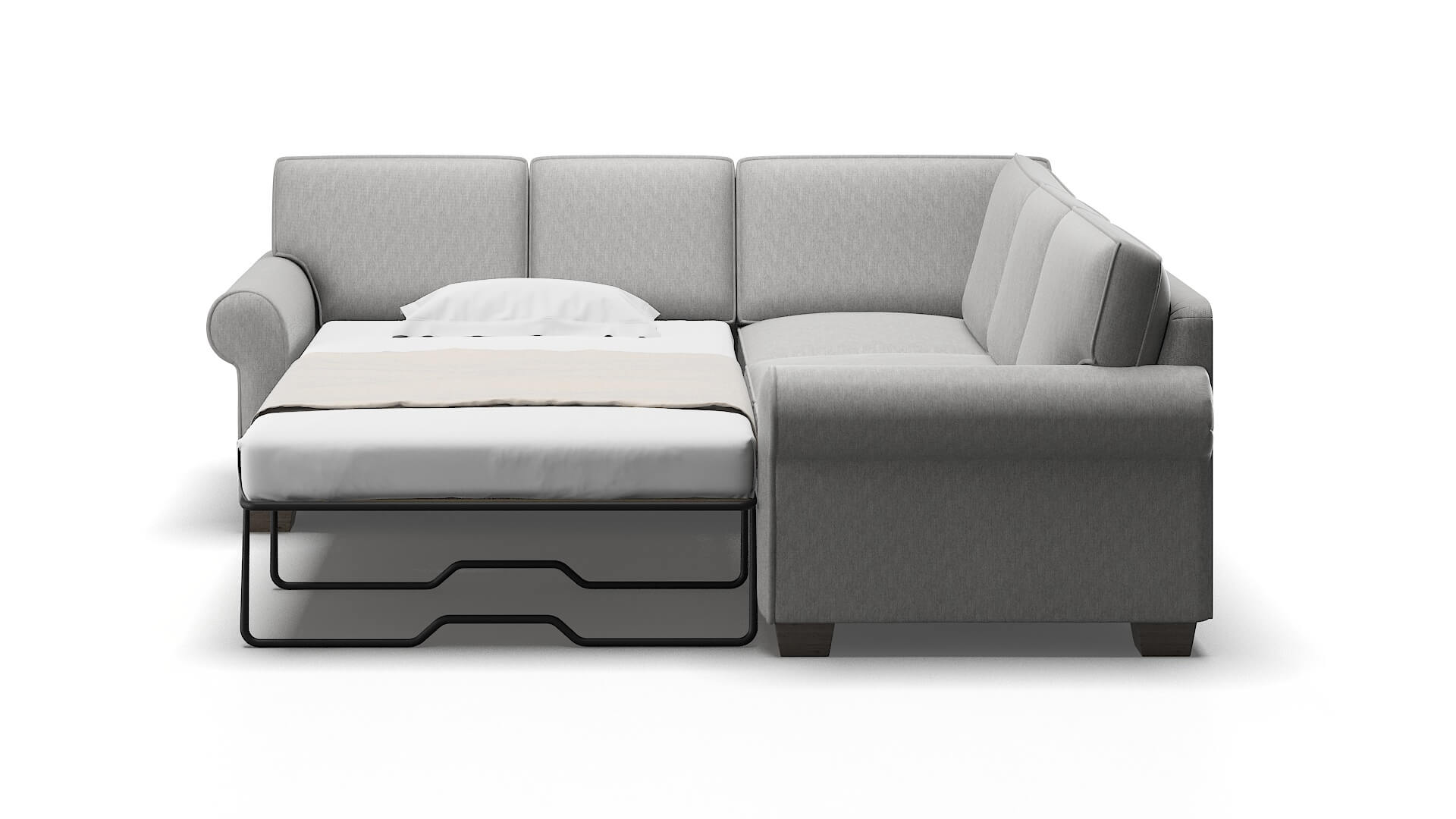 Isabel Cosmo Steel Sectional Sleeper Espresso legs 1