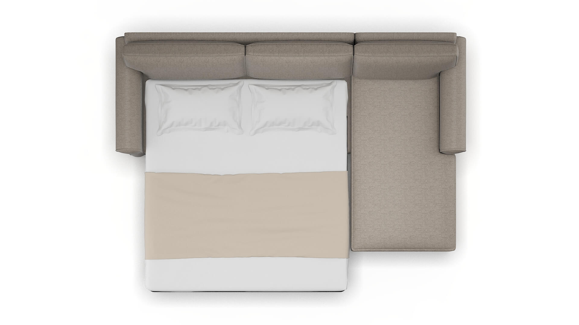 Isabel Cosmo Taupe Panel Sleeper Espresso legs 3