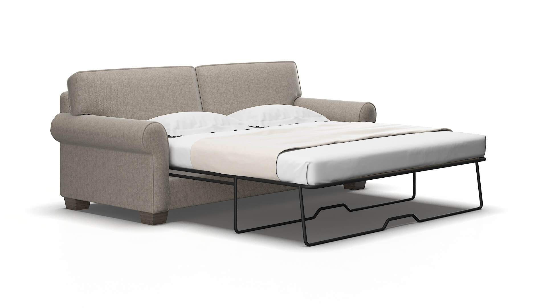 Isabel Cosmo taupe Sofa sleeper Espresso Legs  2
