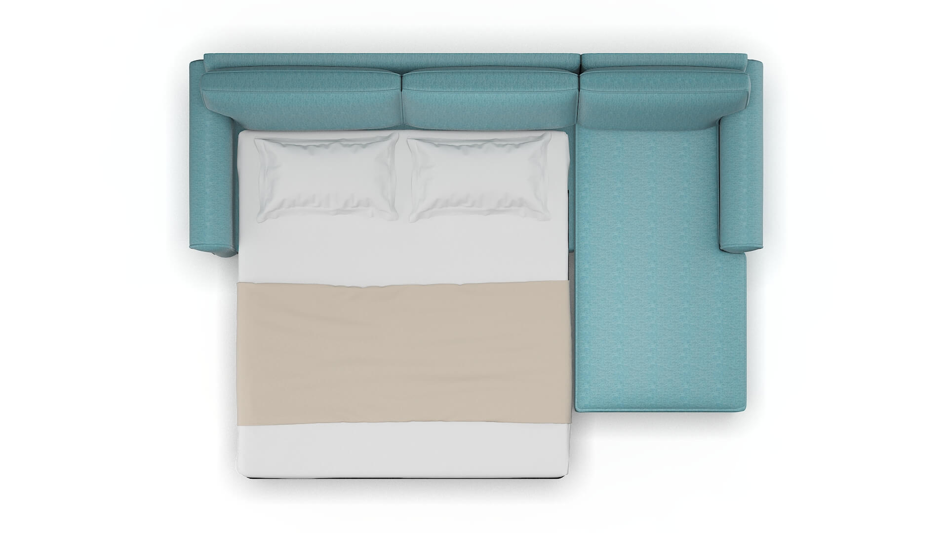 Isabel Cosmo Turquoise Panel Sleeper Espresso legs 3