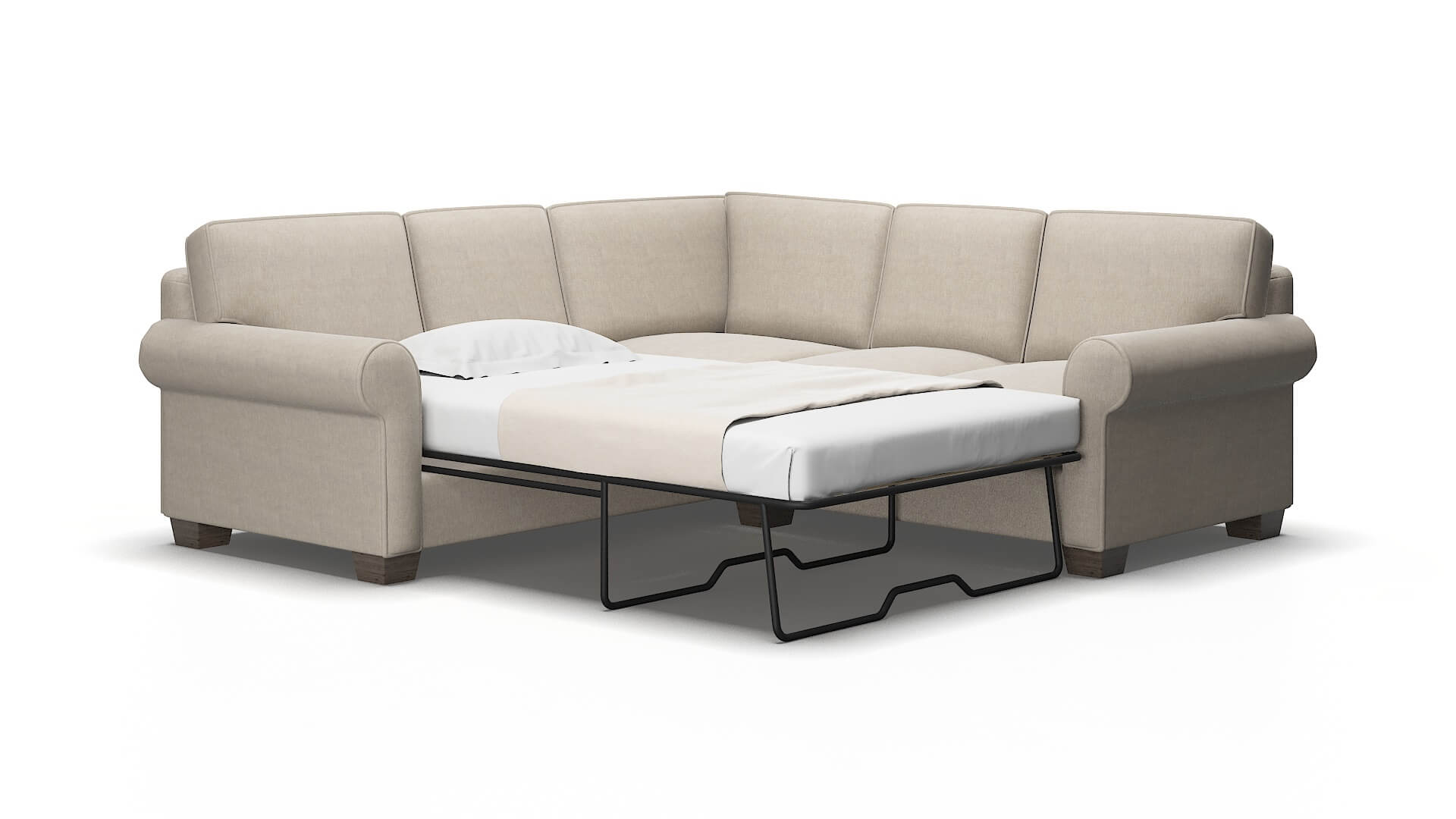 Isabel Cosmo vintage Sectional sleeper Espresso Legs  2