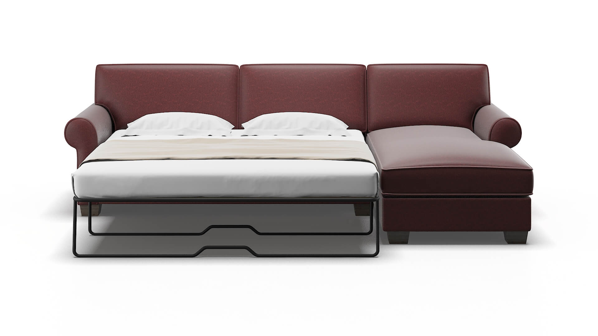 Isabel Derby Berry Panel Sleeper Espresso legs 1