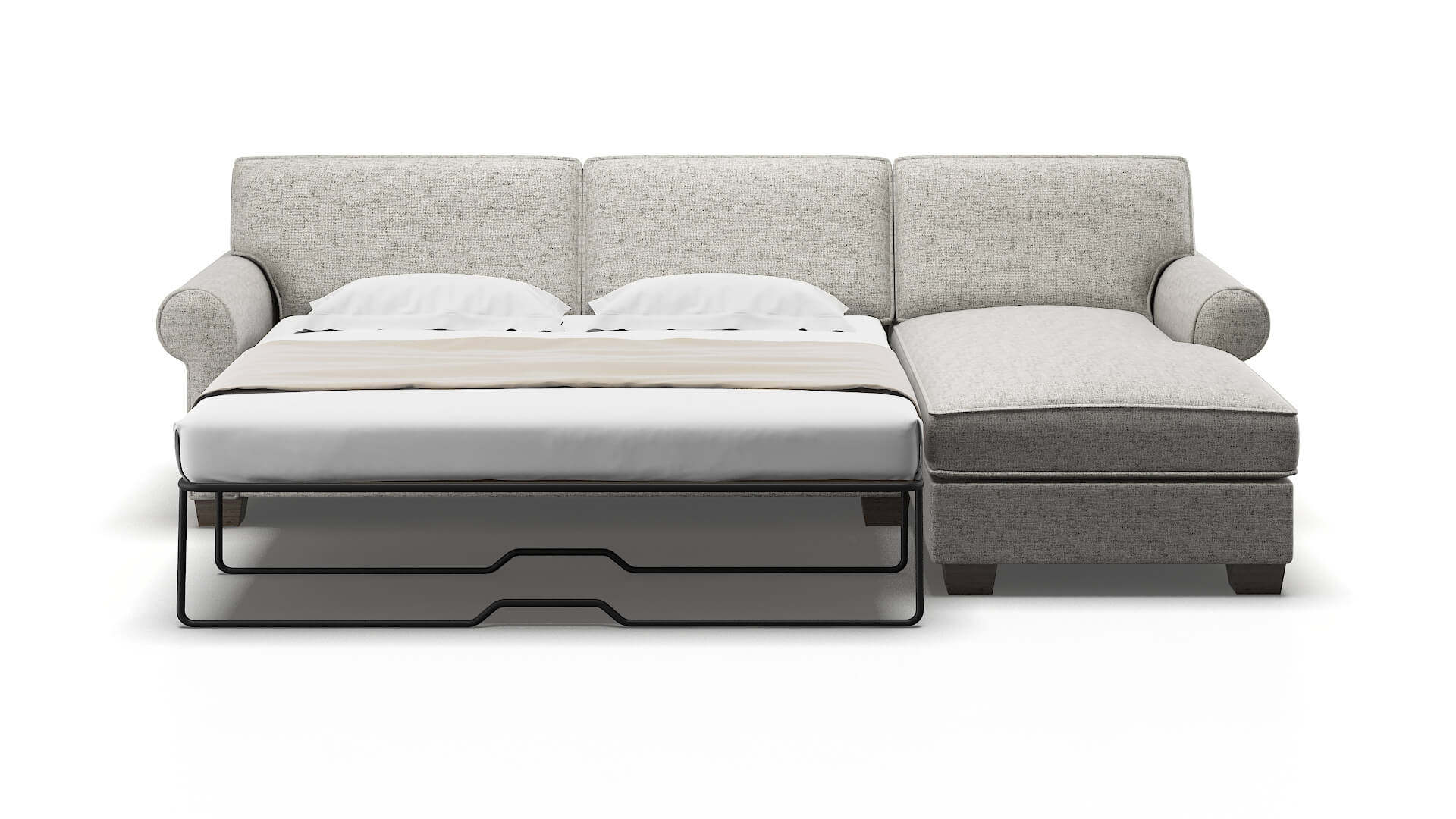 Isabel Derby Silver Panel Sleeper Espresso legs 1