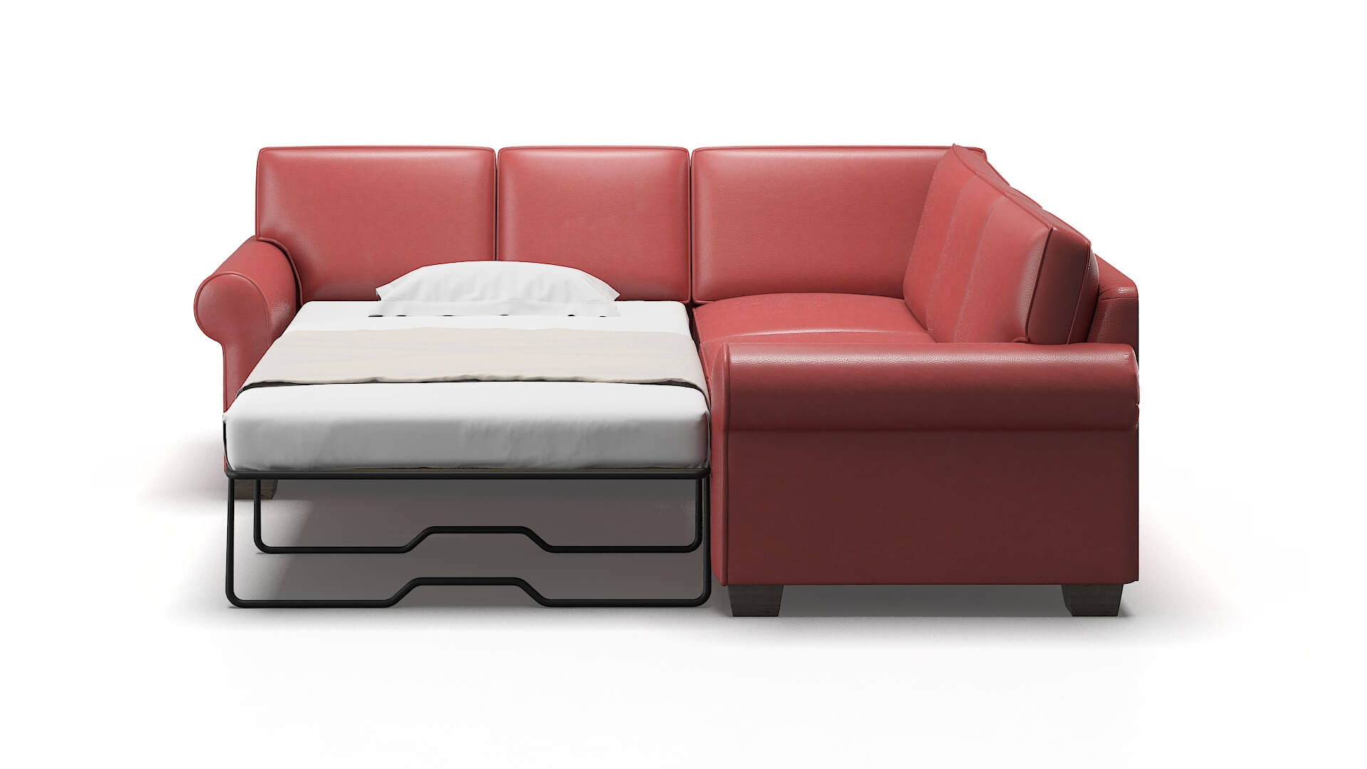 Isabel Dillion Cordovan Sectional Sleeper Espresso legs 1