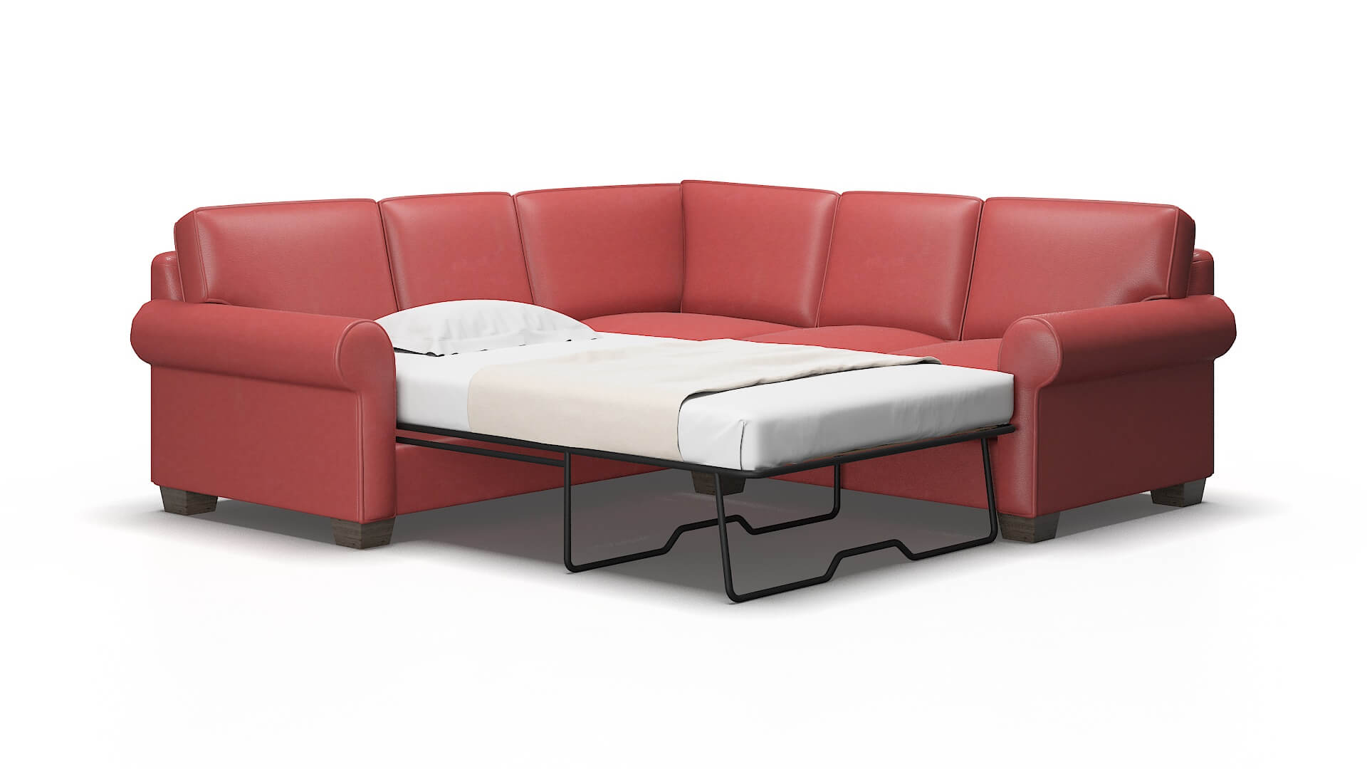 Isabel Dillion cordovan Sectional sleeper Espresso Legs  2