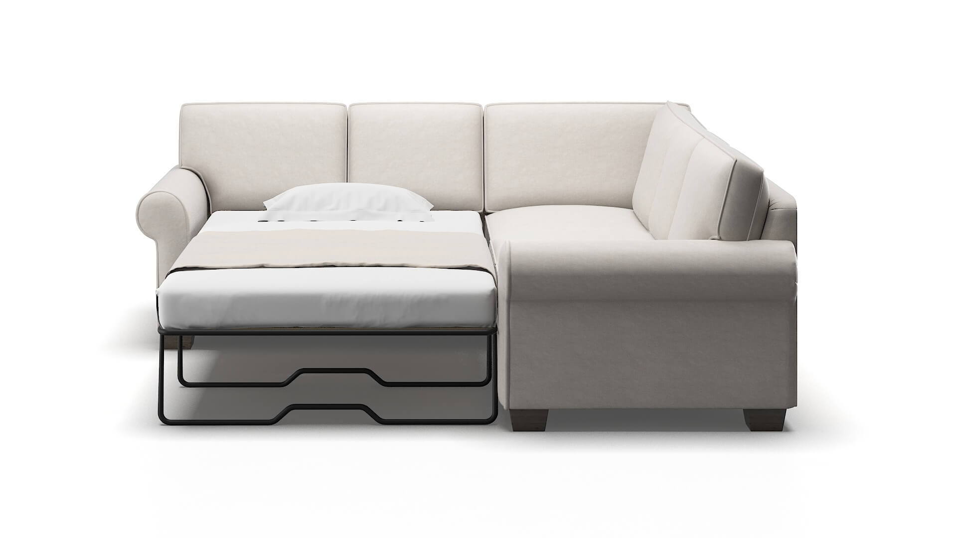 Isabel Dream_d Stone Sectional Sleeper Espresso legs 1