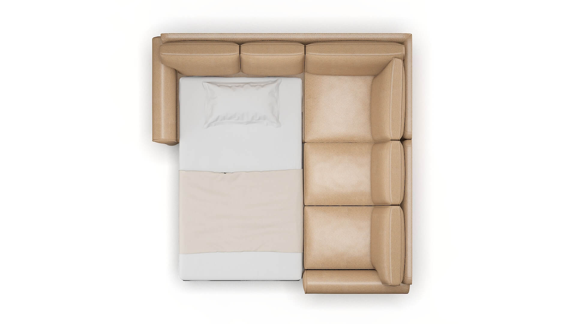 Isabel Ford Dune Sectional Sleeper Espresso legs 3