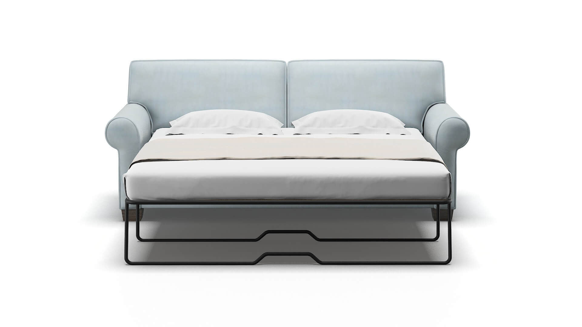 Isabel Hathaway Aqua Sofa Sleeper Espresso legs 1