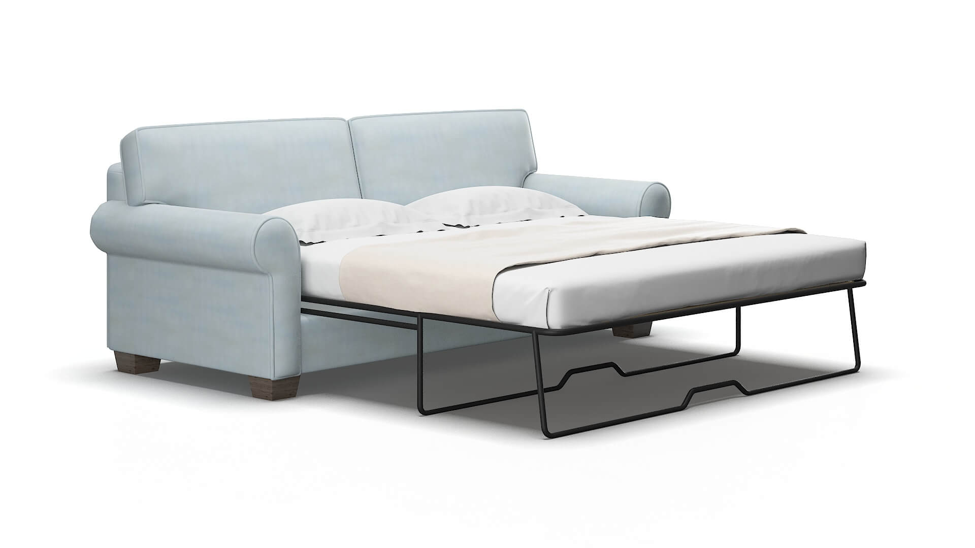Isabel Hathaway aqua Sofa sleeper Espresso Legs  2
