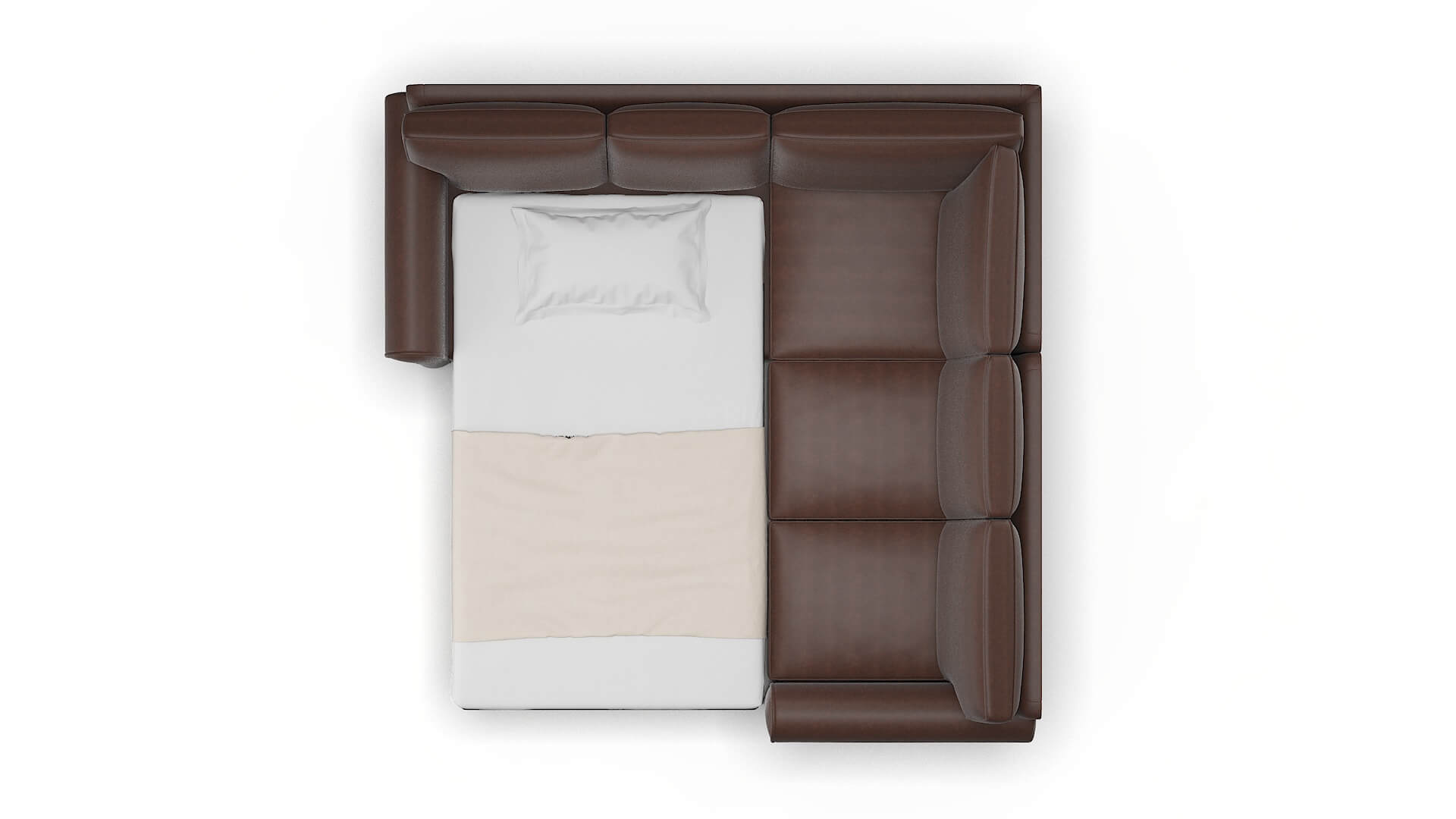 Isabel Insight Cafe Sectional Sleeper Espresso legs 3