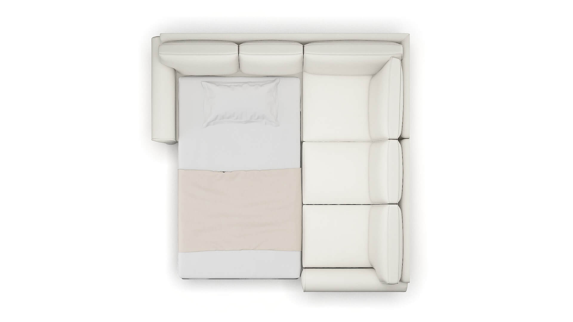 Isabel Keylargo Oatmeal Sectional Sleeper Espresso legs 3