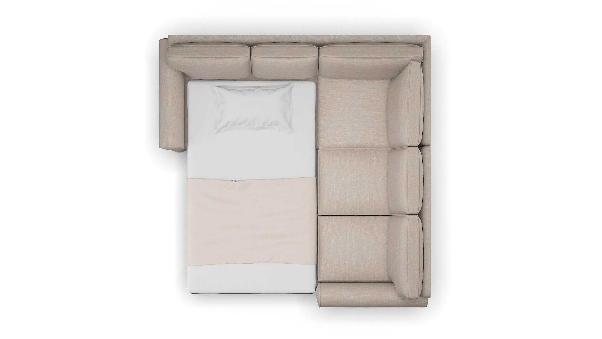 Isabel Keylargo Pumice Sectional Sleeper Espresso legs 3