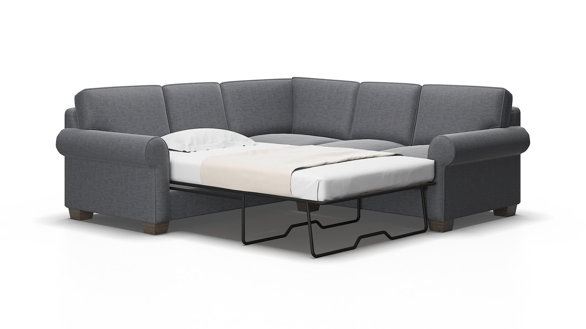Isabel Lana onyx Sectional sleeper Espresso Legs  2