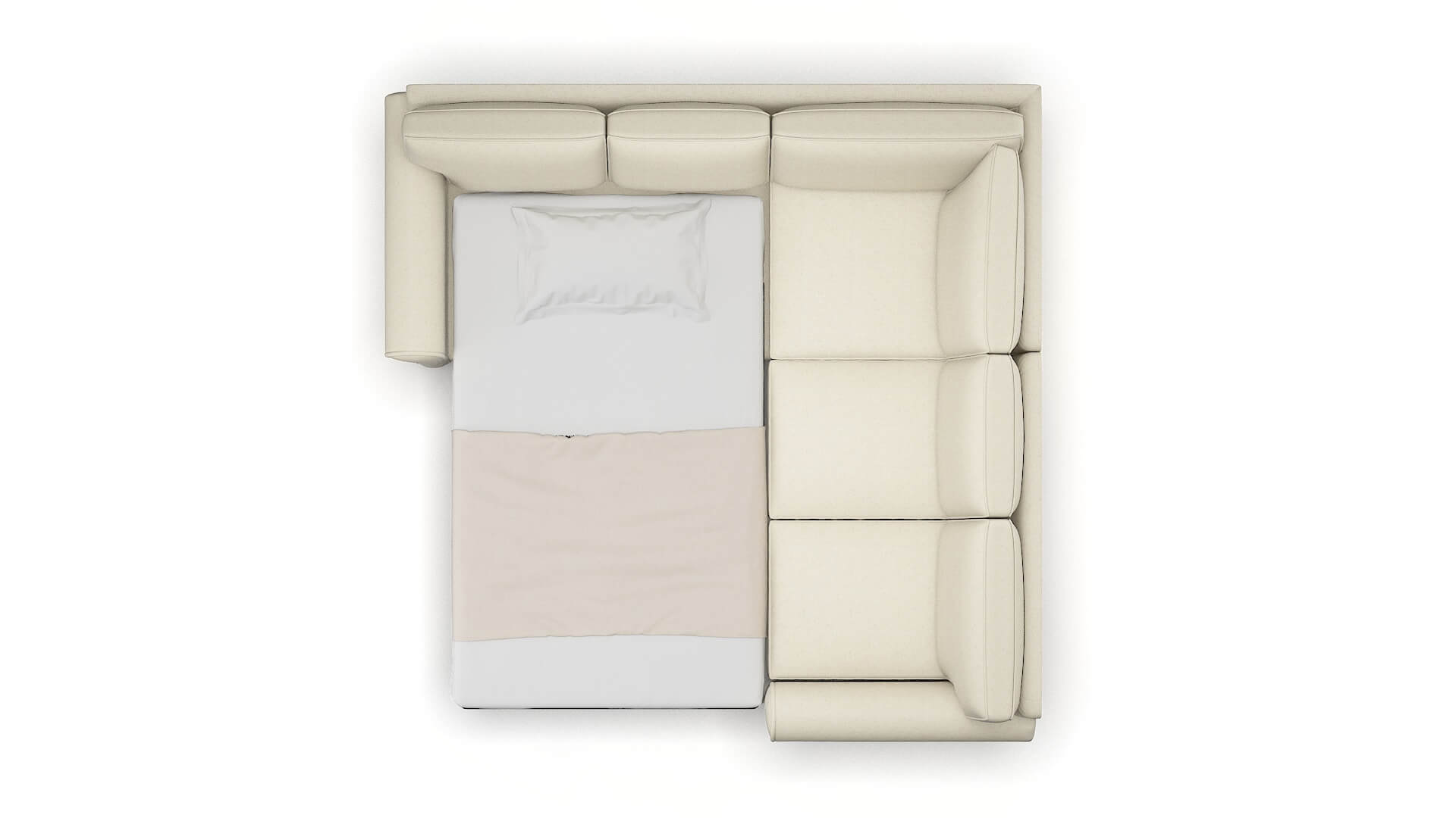 Isabel Lana Sand Sectional Sleeper Espresso legs 3