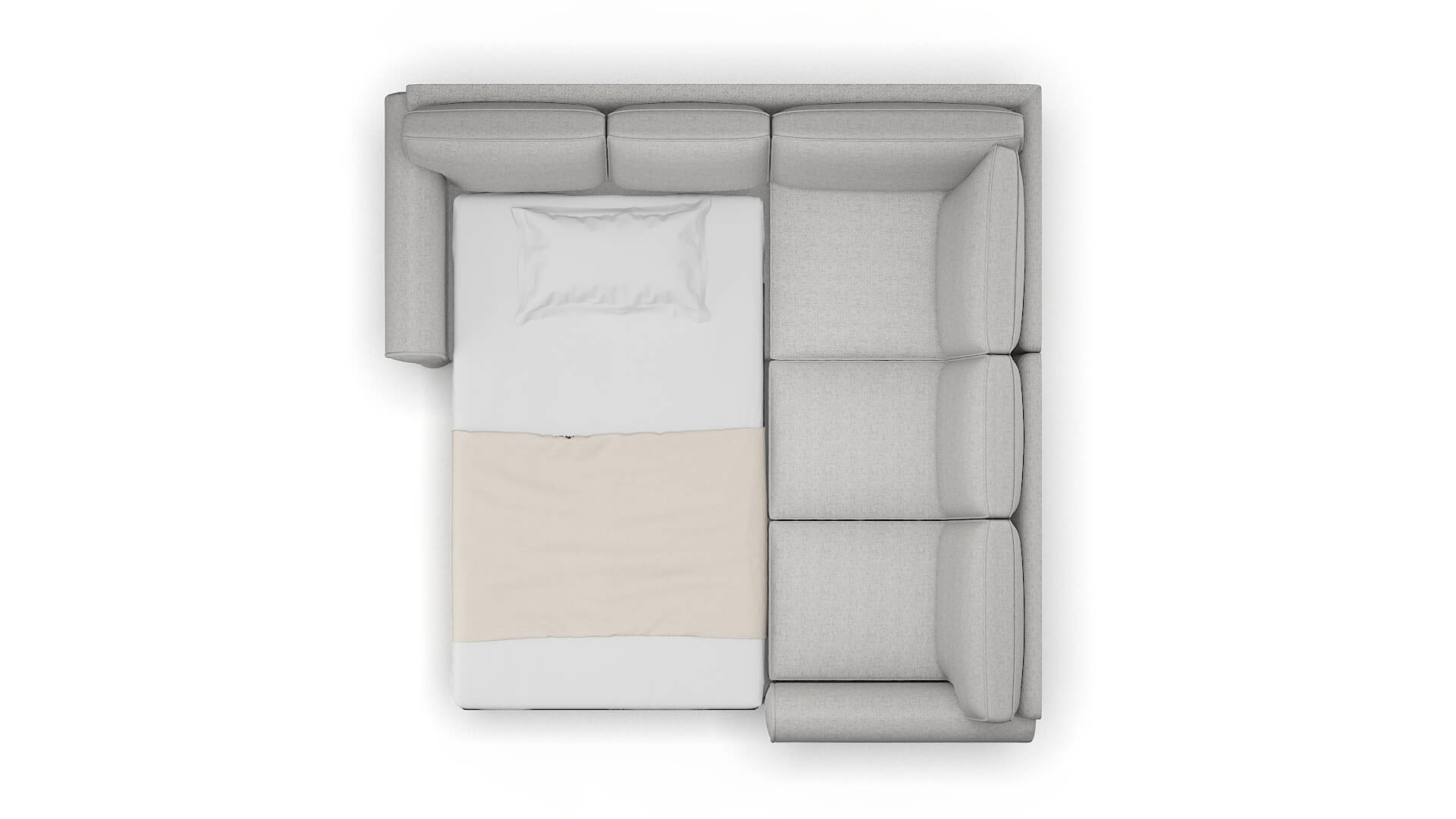 Isabel Malibu Dove Sectional Sleeper Espresso legs 3