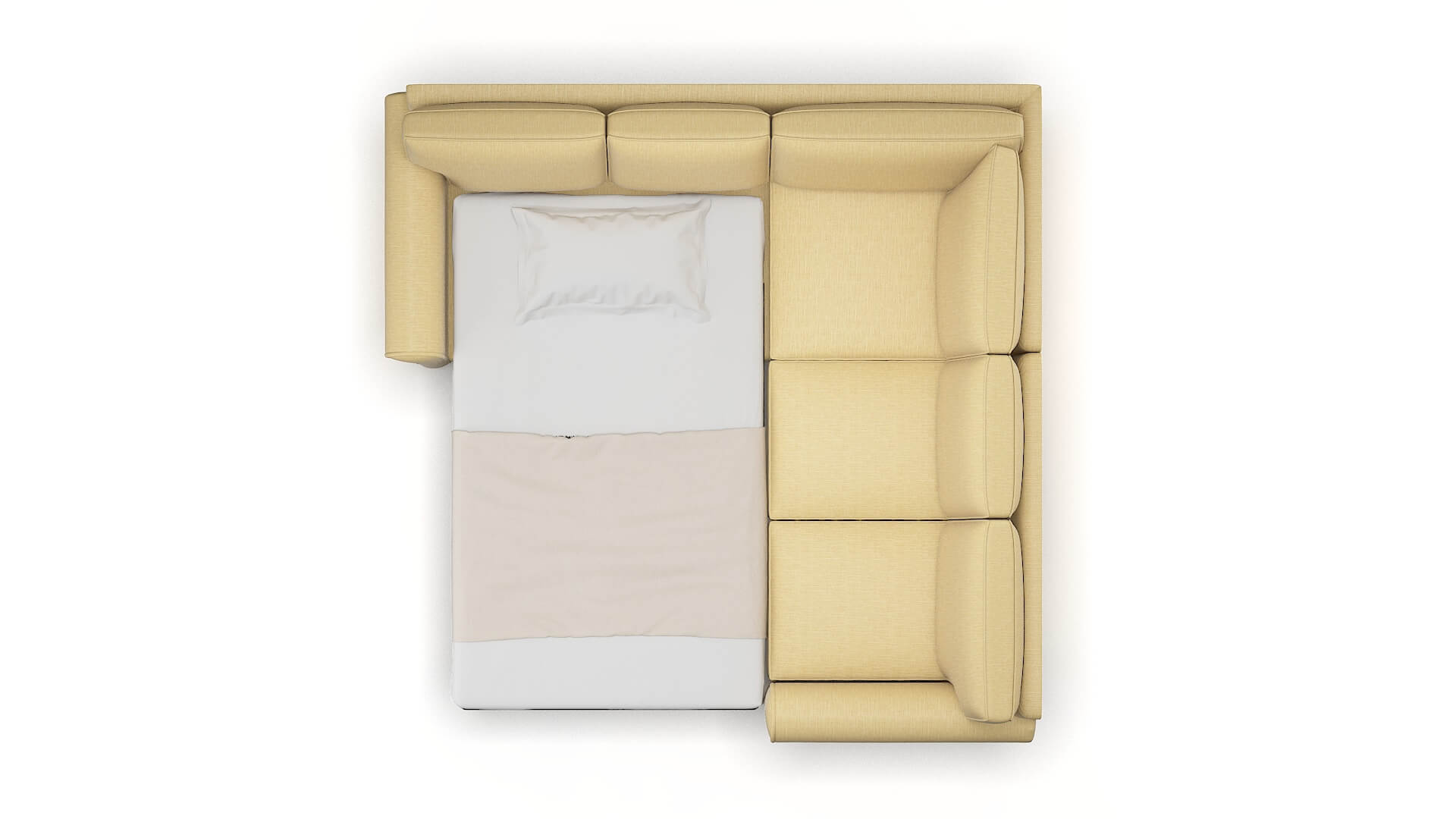 Isabel Malibu Maize Sectional Sleeper Espresso legs 3