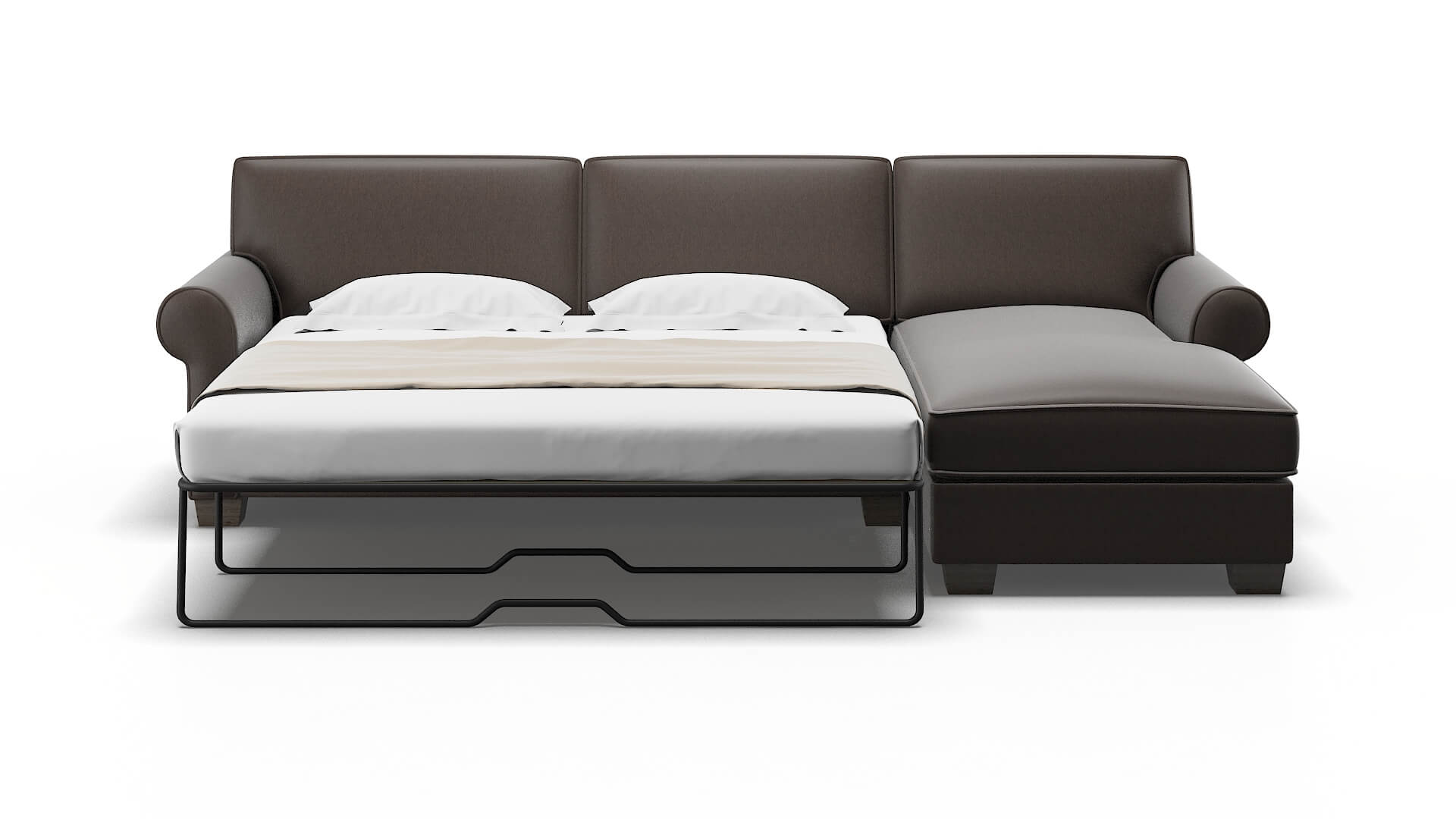 Isabel Naples Graphite Panel Sleeper Espresso legs 1