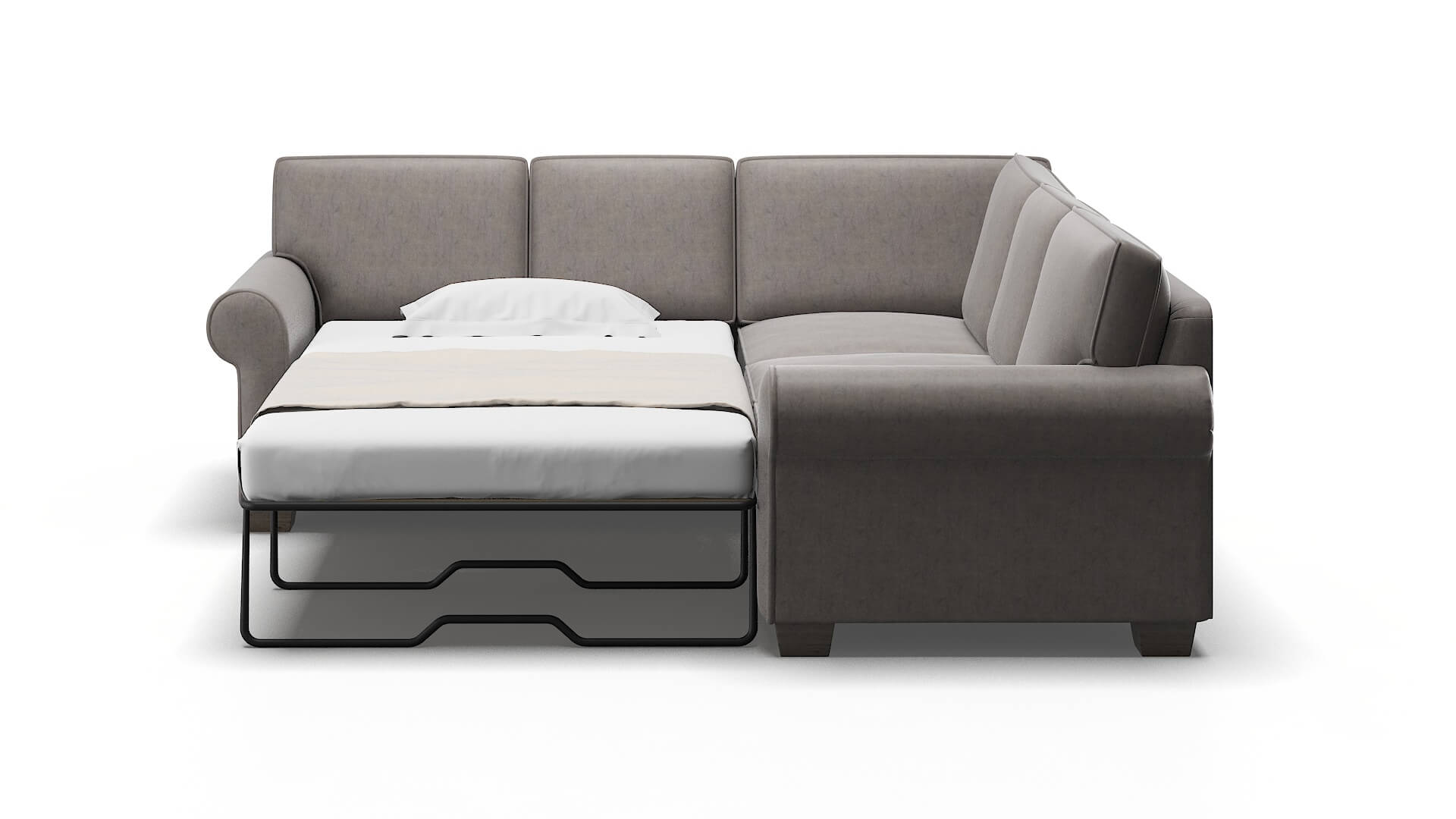 Isabel Noble Otter Sectional Sleeper Espresso legs 1